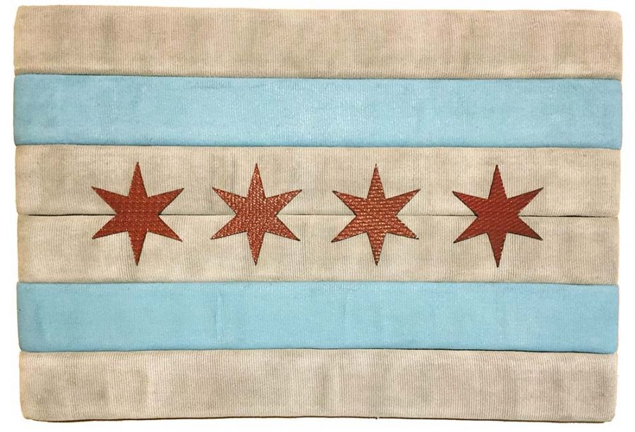 Chicago Flag aus alten CFD Feuerwehrschläuchen