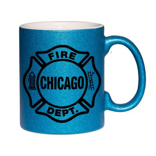 Chicago Fire Dept. - Blue Glitter Tasse aus Keramik