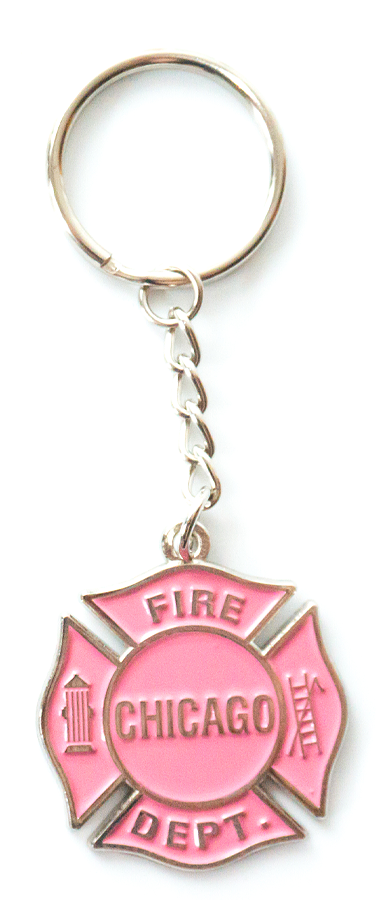 Chicago Fire Dept. - Keychain in pink