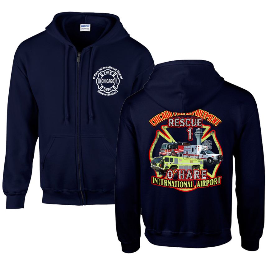 Chicago Fire Dept. - O´Hare International Airport Rescue 1 Sweatjacke