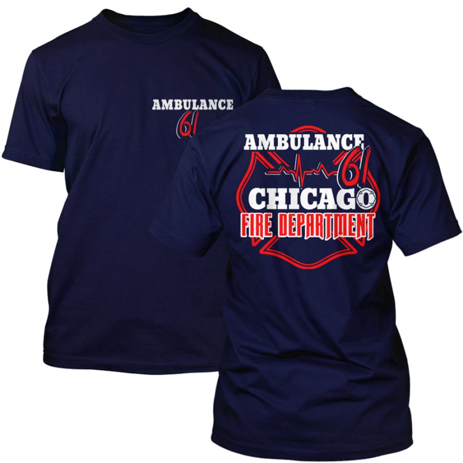Chicago Fire Dept. - Ambulance 61 - T-Shirt (Version 2)