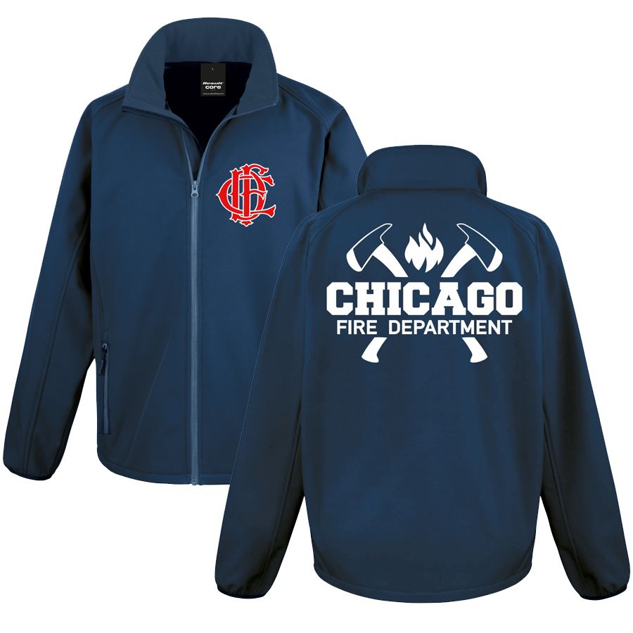 Chicago Fire Dept. - Softshell-Jacke mit Axt-Motiv