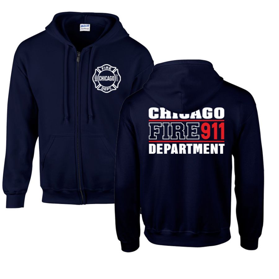 Chicago Fire Dept. - Sweatjacke mit Kapuze (911 Edition)