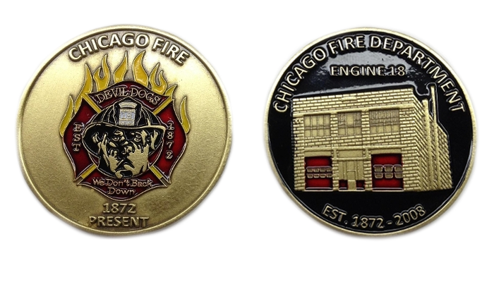 Engine 18 - Devil Dogs - Challenge Coin (Münze)