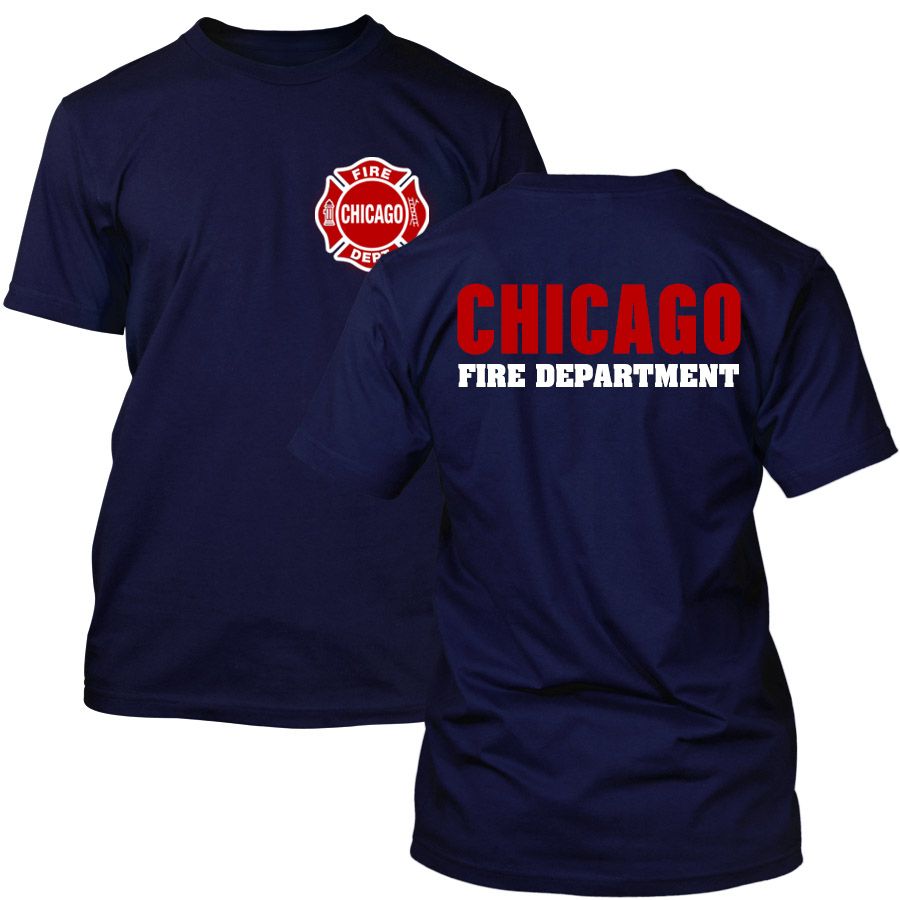 Chicago Fire Dept. - T-Shirt mit Logo und Schriftzug