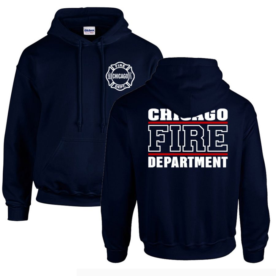 Chicago Fire Dept. - Pullover mit Kapuze (Red Line)