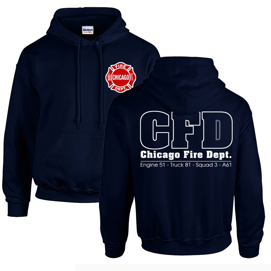 Chicago Fire Dept. - Hooded sweater (Engine 51, Truck 81, Squad 3, A61)