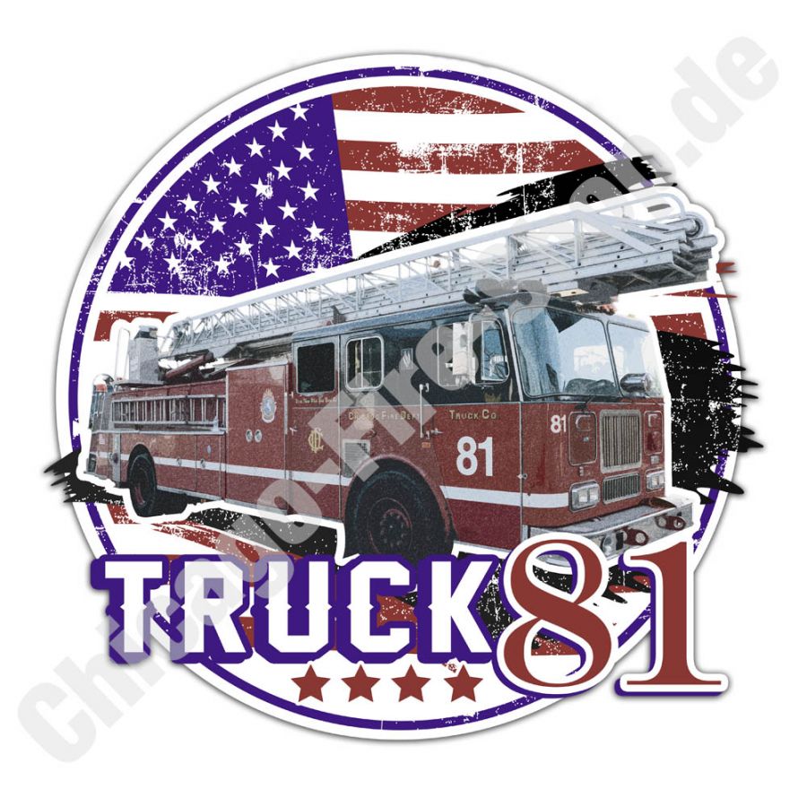 Chicago Fire Dept. - Truck 81 - Aufkleber (9cm)