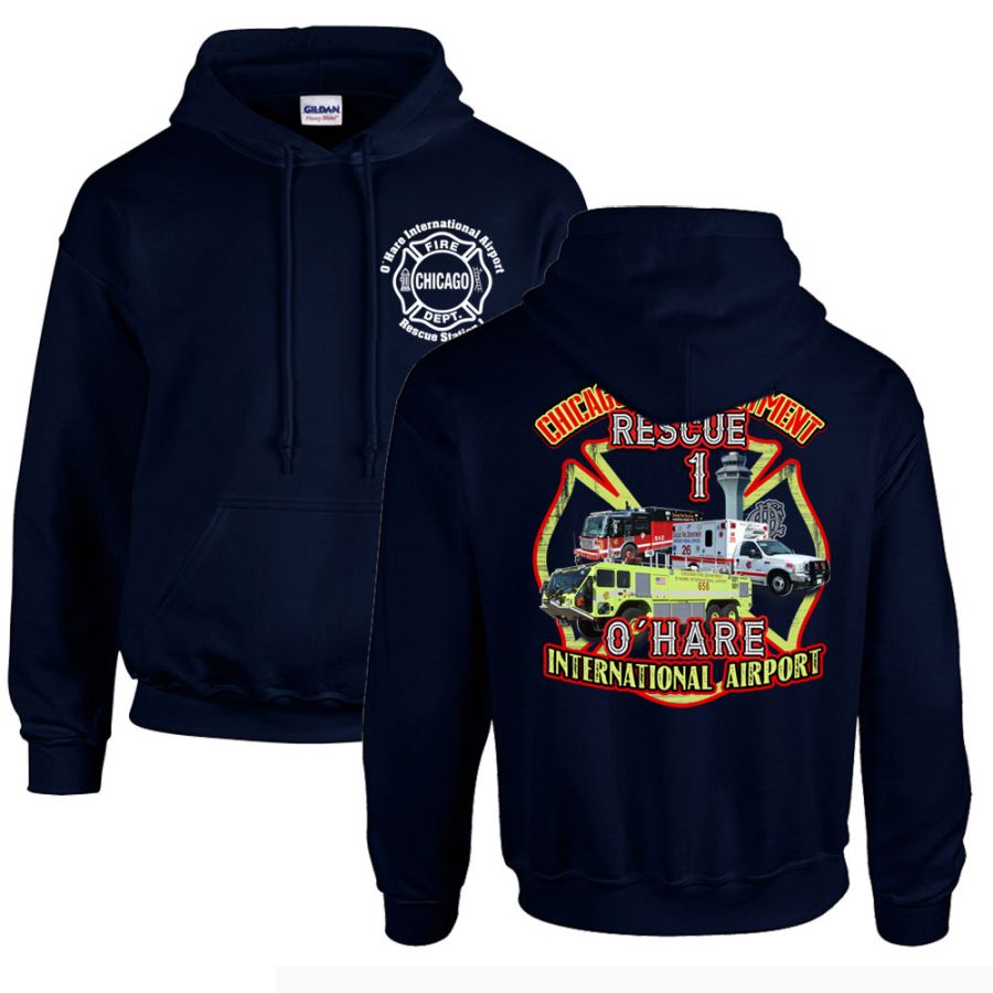 Chicago Fire Dept. - O´Hare International Airport Rescue 1 Kapuzenpullover