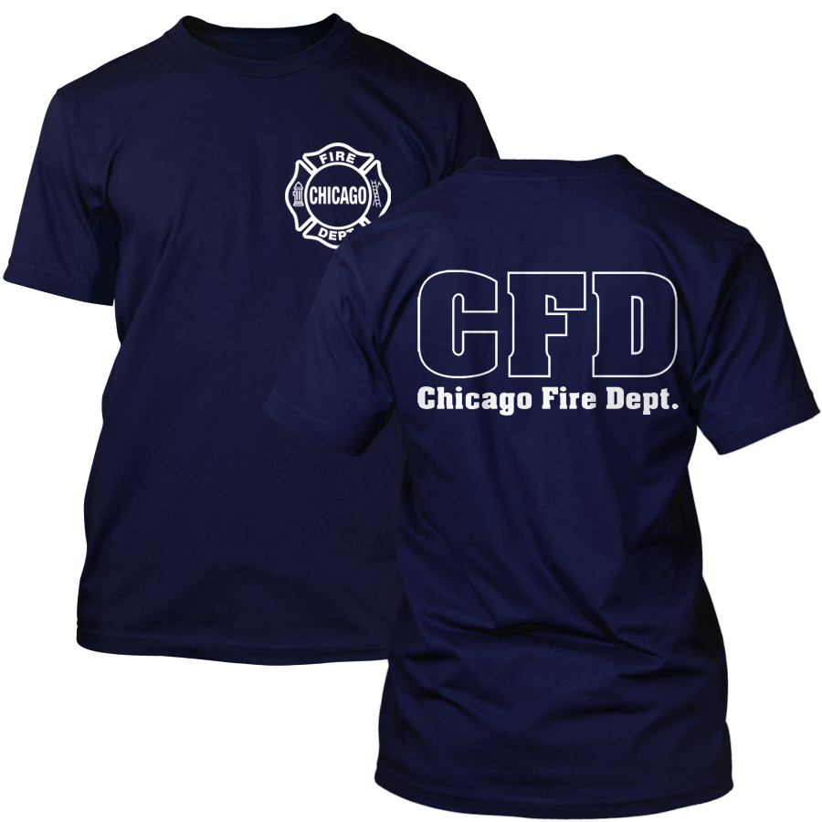 Chicago Fire Dept. - T-Shirt in navyblau