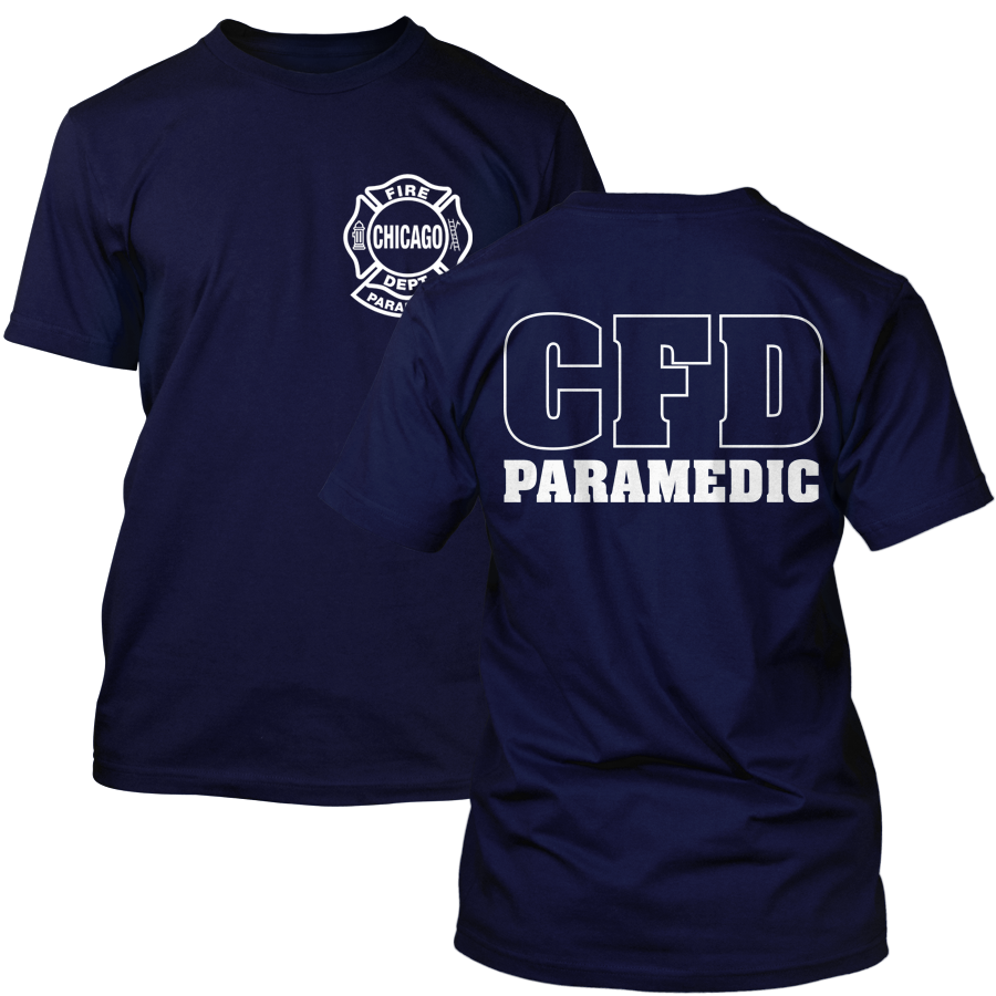 Chicago Fire Dept. Paramedic T-Shirt in navy