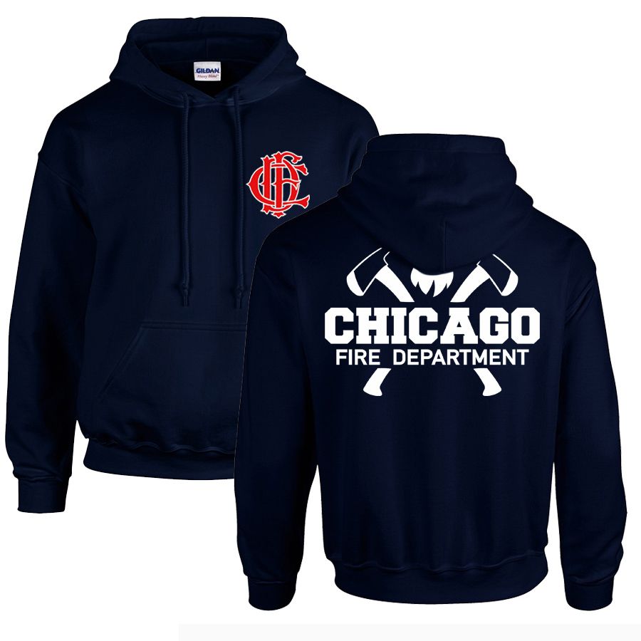 Chicago Fire Dept. - Pullover mit Kapuze - Mit Squad 3 oder Truck 81 Logo