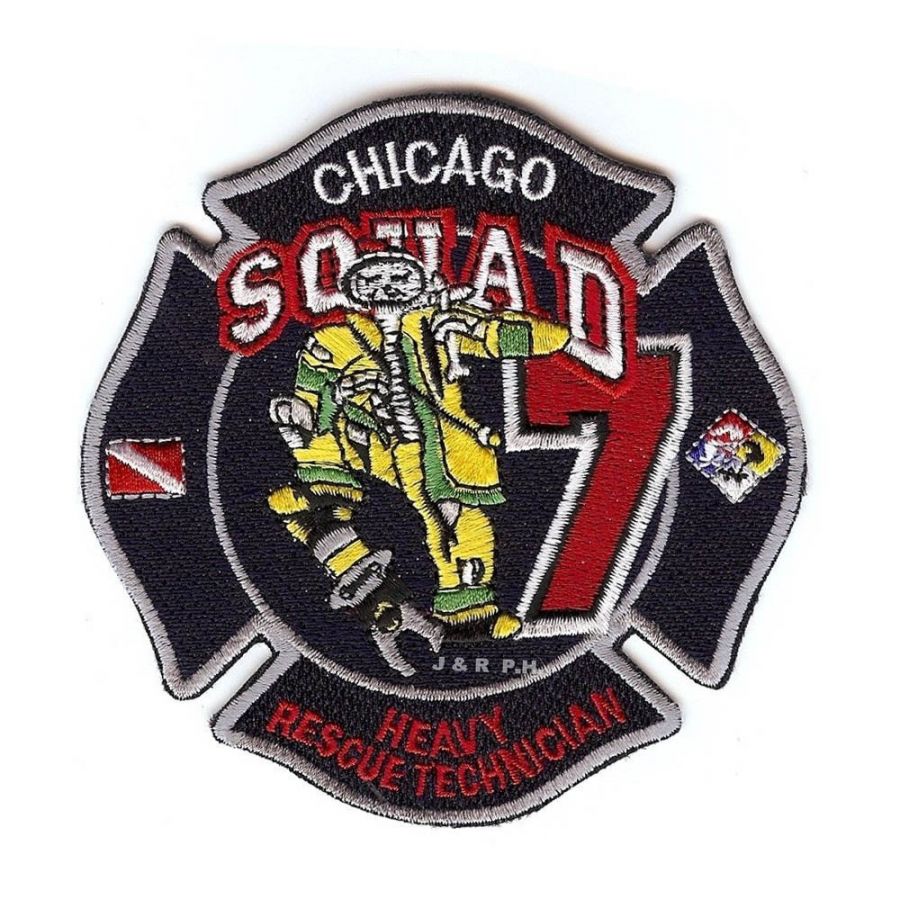 Chicago Fire Dept. - Squad 7 Heavy Rescue Technician - Patch / Aufnäher