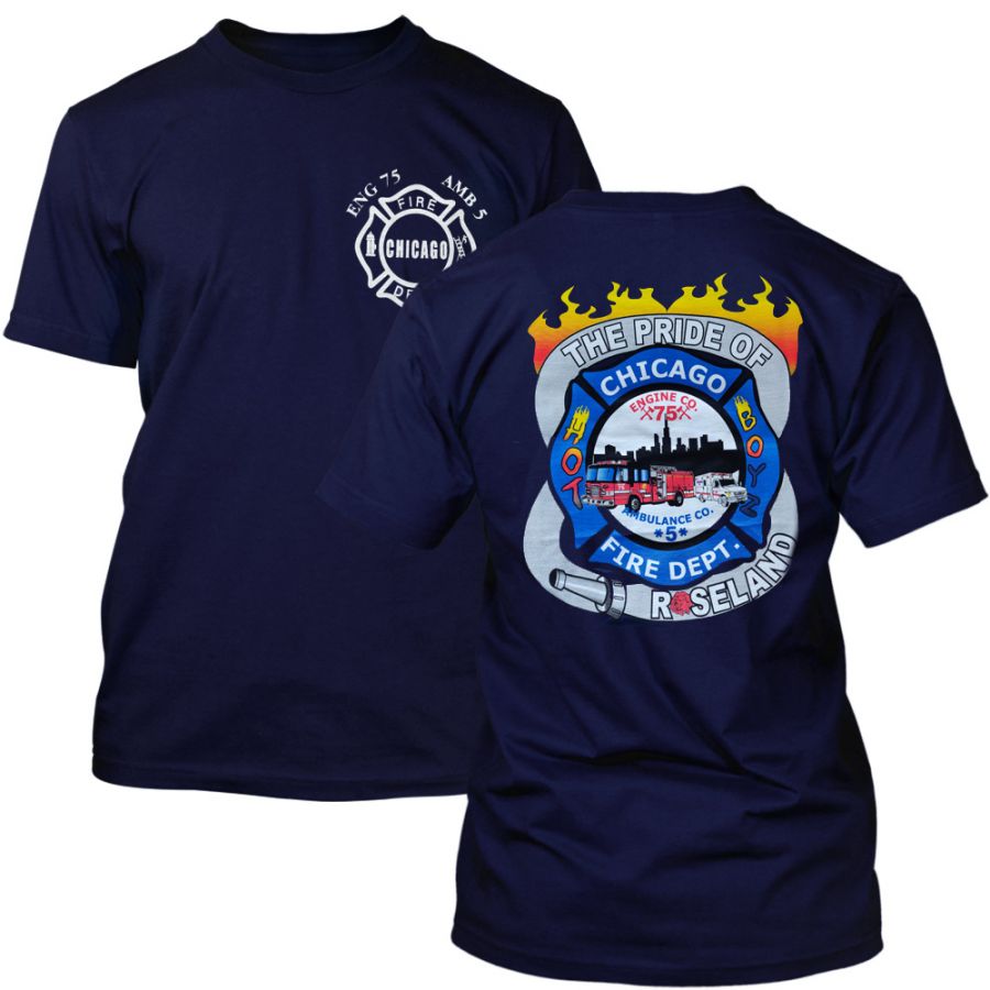 Chicago Fire Dept. - Engine 75 "Pride of Roseland" T-Shirt