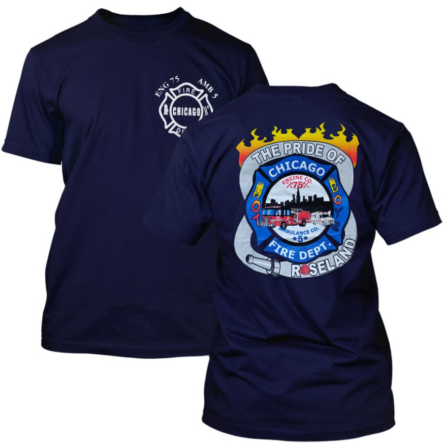 Chicago Fire Dept. - Engine 75 &quot;Pride of Roseland&quot; T-Shirt