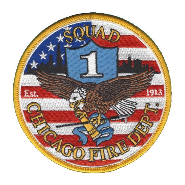 Chicago Fire Dept. - Squad 1 Patch / Aufnäher