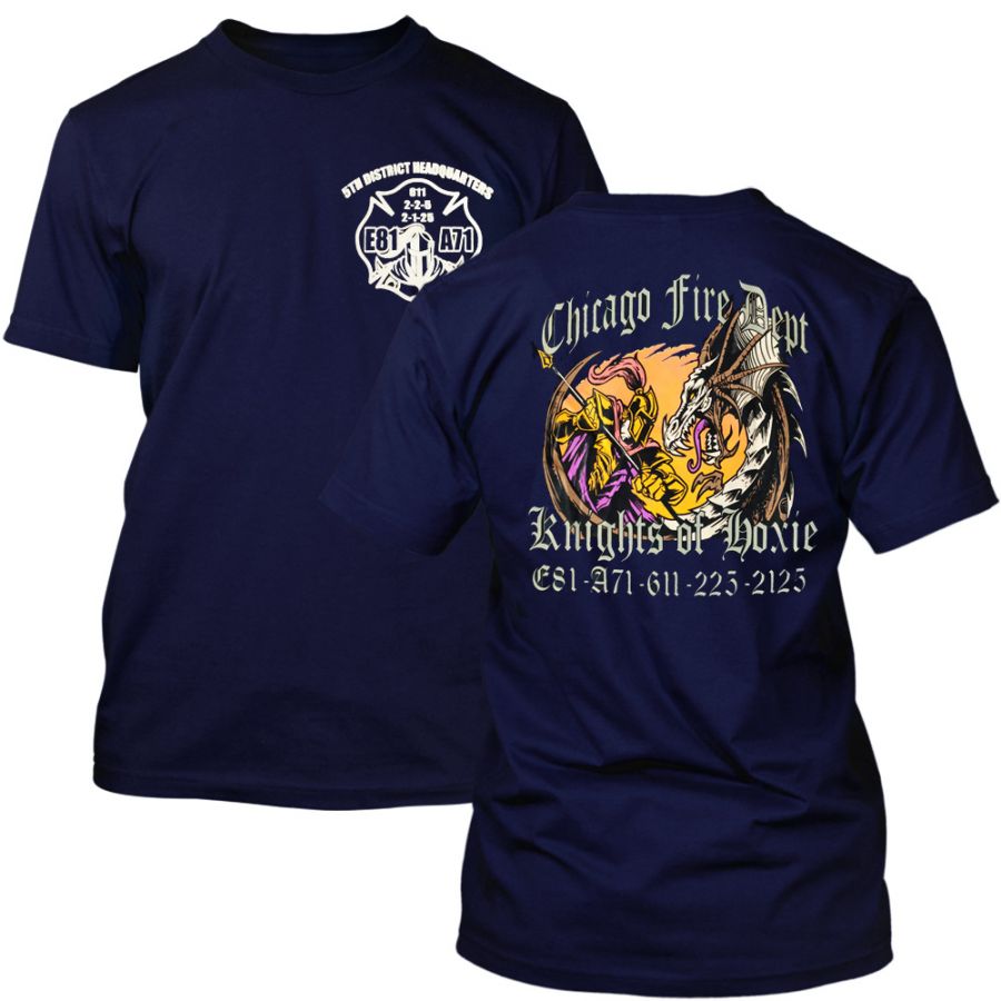 Chicago Fire Dept. - Engine 81 &quot;Knights of Hoxie&quot; T-Shirt