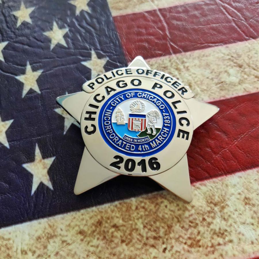 Chicago Police Dept. - Metall Badge / Abzeichen - Police Officer