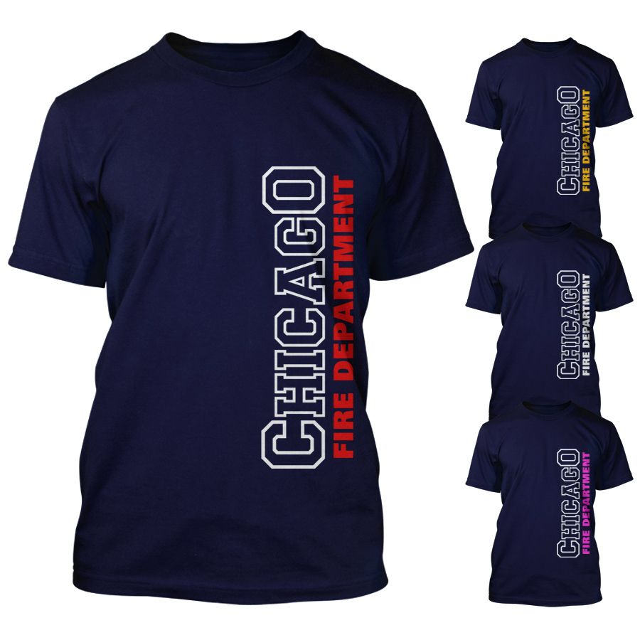 Chicago Fire Dept. - T-Shirt - Schriftzug in verschiedenen Farben