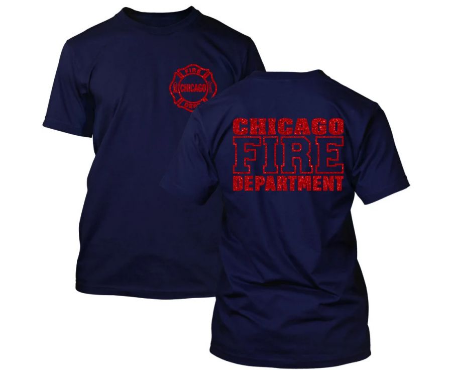 Chicago Fire Dept. - T-Shirt (Red Glitter Effect)