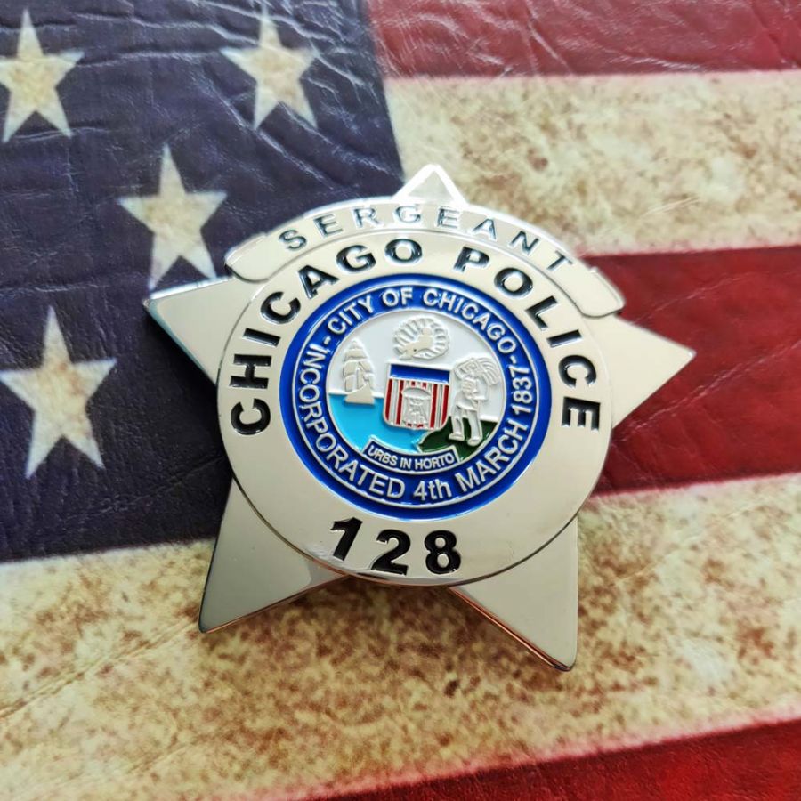 Chicago Police Dept. - Metall Badge / Abzeichen - Sergeant