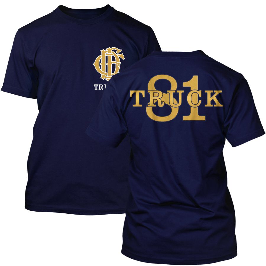 Chicago Fire Dept. - Truck 81 T-Shirt (Gold Edition)