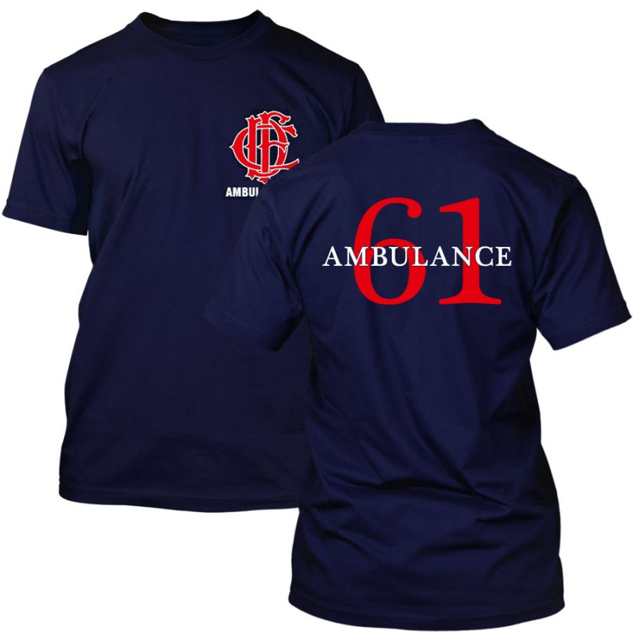 Chicago Fire Dept. - Ambulance 61 T-Shirt in navy