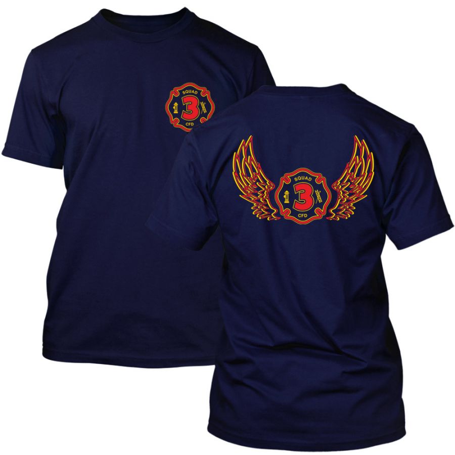 Chicago Fire Dept. - Squad 3 Flügel T-Shirt