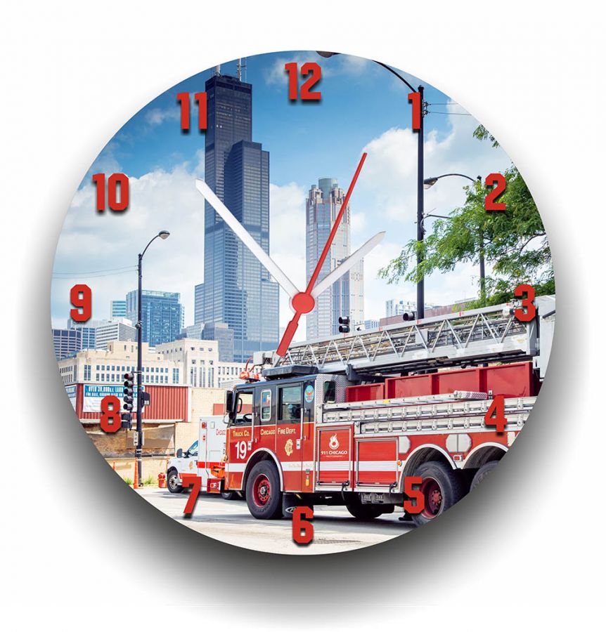 Chicago Fire Dept. - Wanduhr