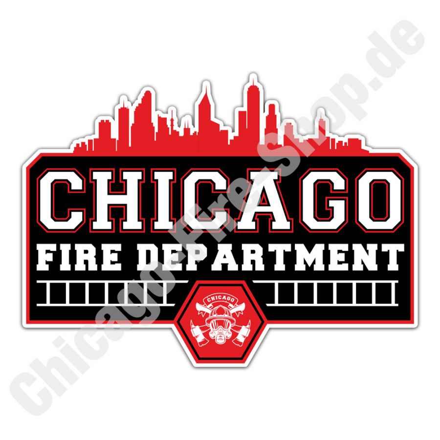 Chicago Fire Dept. - Skyline - Sticker