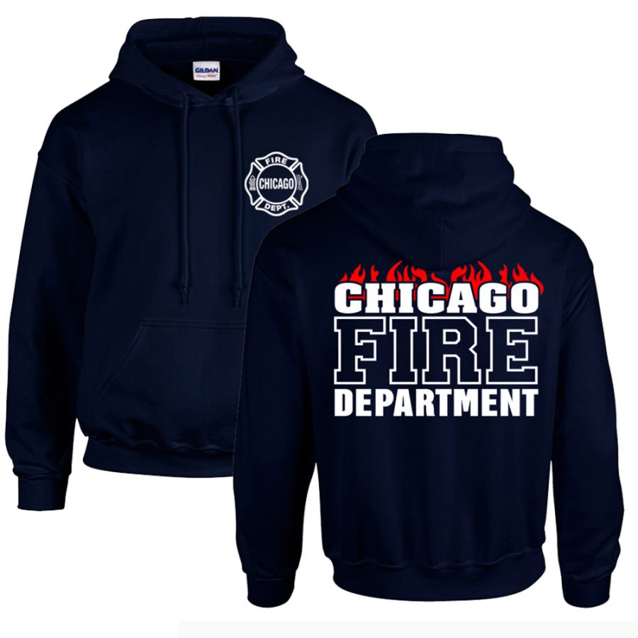 Chicago Fire Dept. - Pullover mit Kapuze (Flammen Edition)